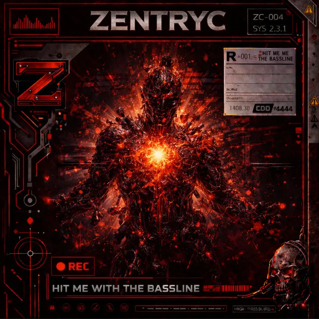 HIT ME WITH A BASSLINE by Zentryc, DNNS, Kaai - Hard Techno cover art